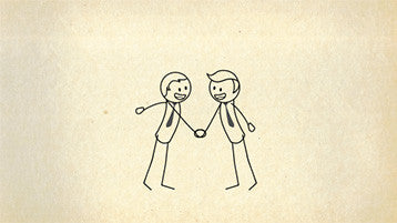 Stick Figure Hand Shake Animation