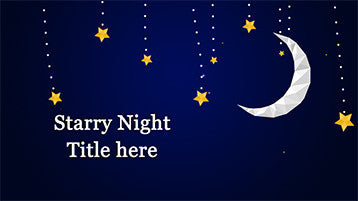 Hanging Moon and Stars Animation | After Effects Template