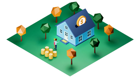 CGI House Investment Stock Video animation