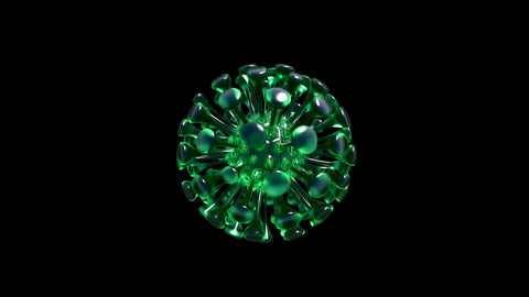 3D Virus Cell Up Close View