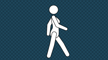 Stick Figure Girl Walking Animation Loop