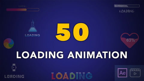 50 Loading Animation in After Effects and mp4 video