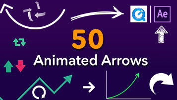 50 Arrows Animation in After Effects or QuickTime Movie