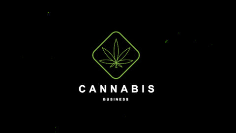 Cannabis Glitch Logo Animation