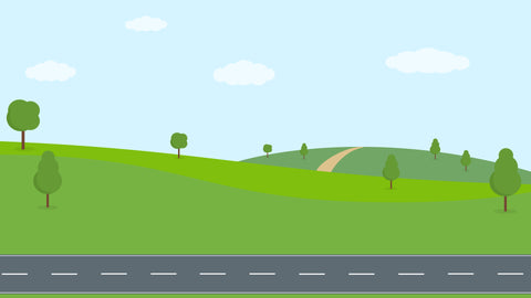 Country Side Road Animation Loop