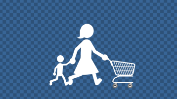 Mother and Boy Shopping Animation