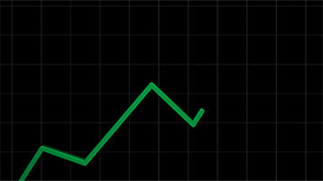 Stock Market Green Trend Line Raising Up