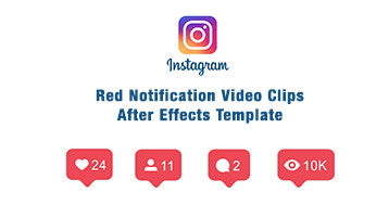 Instagram red icon notification - After Effects Project and Stock Video