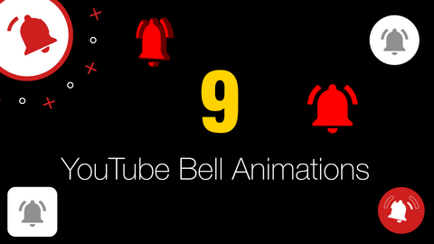 9 YouTube Bell Animations - Videos & AE Project Included